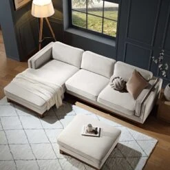 Dipley Champagne Velvet Sofa, Grande Chaise Sofa Left Hand Facing -Daals Store GCSF 2398 CHAMP VEL LEFT scene2