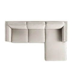 Dipley Champagne Velvet Sofa, Grande Chaise Sofa Right Hand Facing 19 Dipley Champagne Velvet Sofa, Grande Chaise Sofa Right Hand Facing -Daals Store GCSF 2398 CHAMP VEL RIGHT WB4