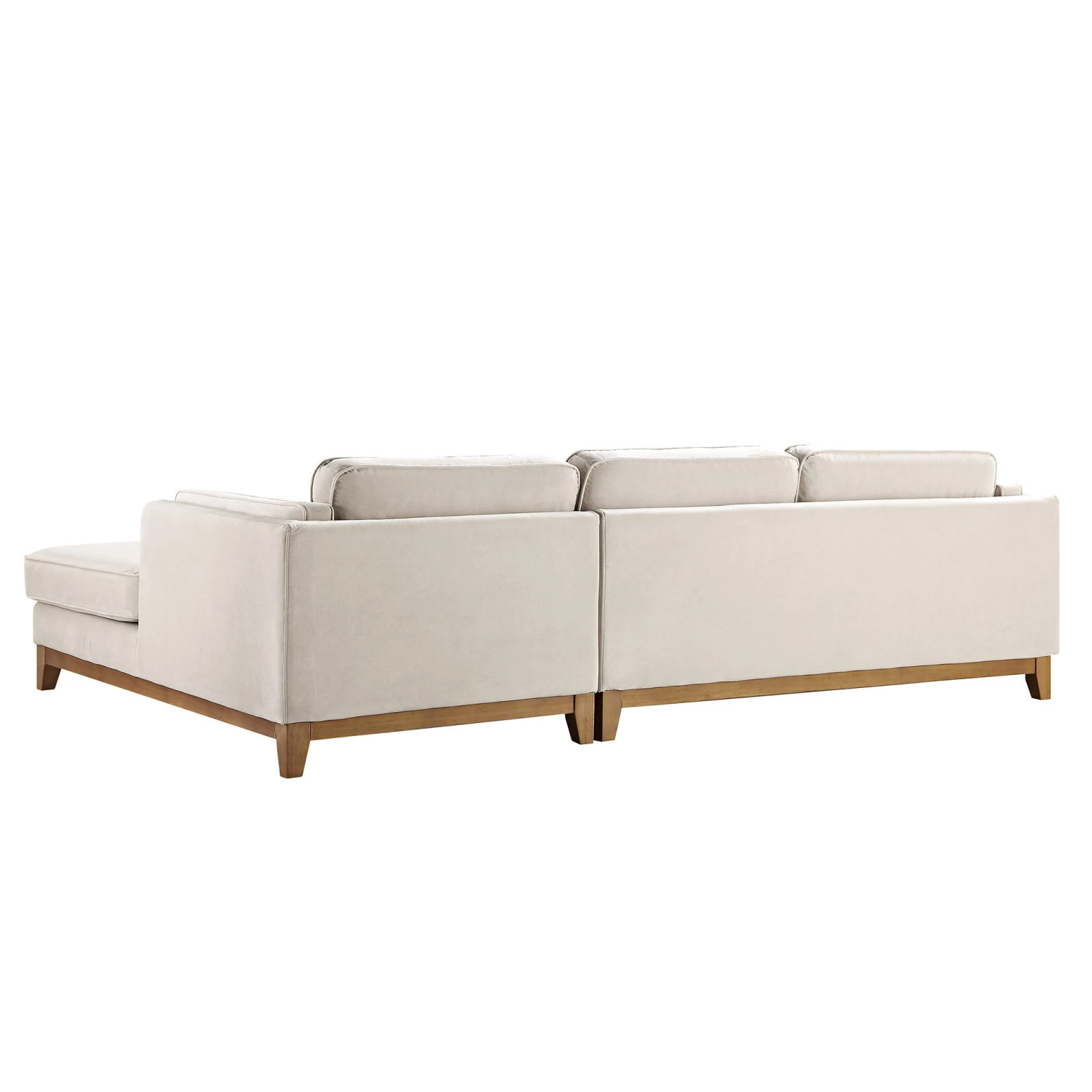 Dipley Champagne Velvet Sofa, Grande Chaise Sofa Right Hand Facing 11 Dipley Champagne Velvet Sofa, Grande Chaise Sofa Right Hand Facing - Image 11