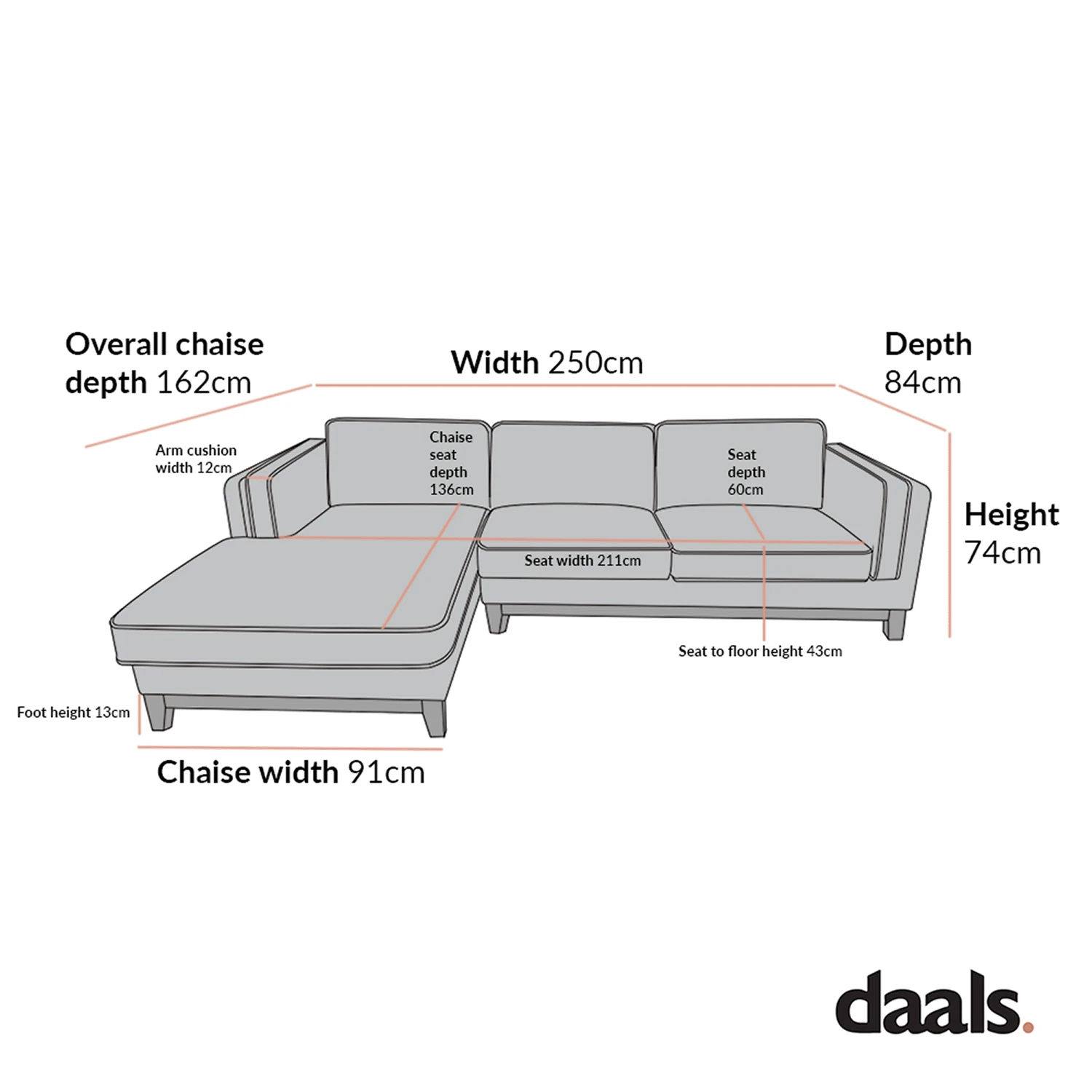 Dipley Oatmeal Woven Fabric Sofa, Grande Chaise Sofa Left Hand Facing 5 Dipley Oatmeal Woven Fabric Sofa, Grande Chaise Sofa Left Hand Facing - Image 5