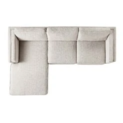 Dipley Oatmeal Woven Fabric Sofa, Grande Chaise Sofa Left Hand Facing 15 Dipley Oatmeal Woven Fabric Sofa, Grande Chaise Sofa Left Hand Facing -Daals Store GCSF 2398 OAT WOV LEFT WB4
