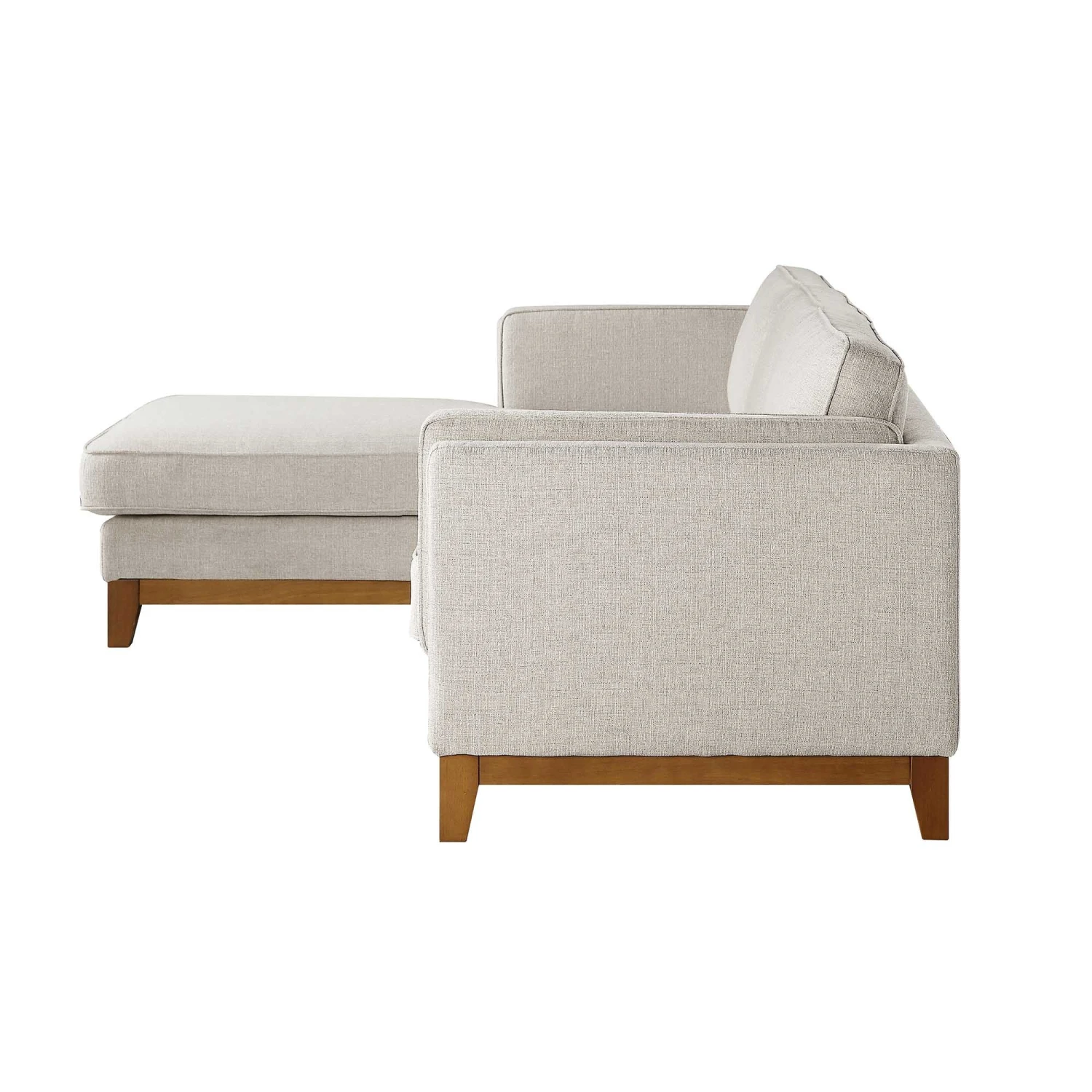 Dipley Oatmeal Woven Fabric Sofa, Grande Chaise Sofa Left Hand Facing 8 Dipley Oatmeal Woven Fabric Sofa, Grande Chaise Sofa Left Hand Facing - Image 8