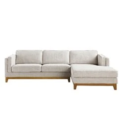 Dipley Oatmeal Woven Fabric Sofa, Grande Chaise Sofa Right Hand Facing 11 Dipley Oatmeal Woven Fabric Sofa, Grande Chaise Sofa Right Hand Facing -Daals Store GCSF 2398 OAT WOV RIGHT WB1