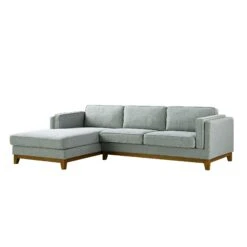 Dipley Sage Woven Fabric Sofa, Grande Chaise Sofa Left Hand Facing -Daals Store GCSF 2398 SAGE WOV LEFT WB2
