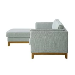 Dipley Sage Woven Fabric Sofa, Grande Chaise Sofa Left Hand Facing -Daals Store GCSF 2398 SAGE WOV LEFT WB5