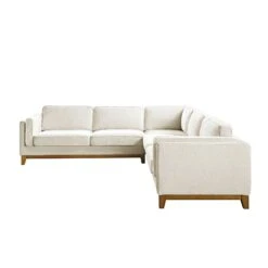 Dipley Beige Boucle Fabric Grande Corner Sofa -Daals Store GCSF 2399 BEIGE BOU LARGECORNER WB2