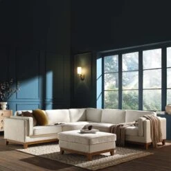 Dipley Beige Boucle Fabric Grande Corner Sofa -Daals Store GCSF 2399 BEIGE BOU LARGECORNER scene2