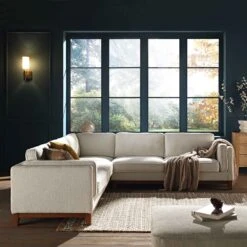 Dipley Beige Boucle Fabric Grande Corner Sofa -Daals Store GCSF 2399 BEIGE BOU LARGECORNER scene3