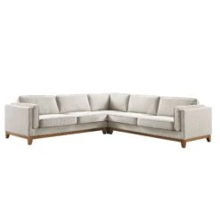 Dipley Oatmeal Woven Fabric Grande Corner Sofa 18 Dipley Oatmeal Woven Fabric Grande Corner Sofa -Daals Store GCSF 2399 OAT WOV LARGECORNER WB1