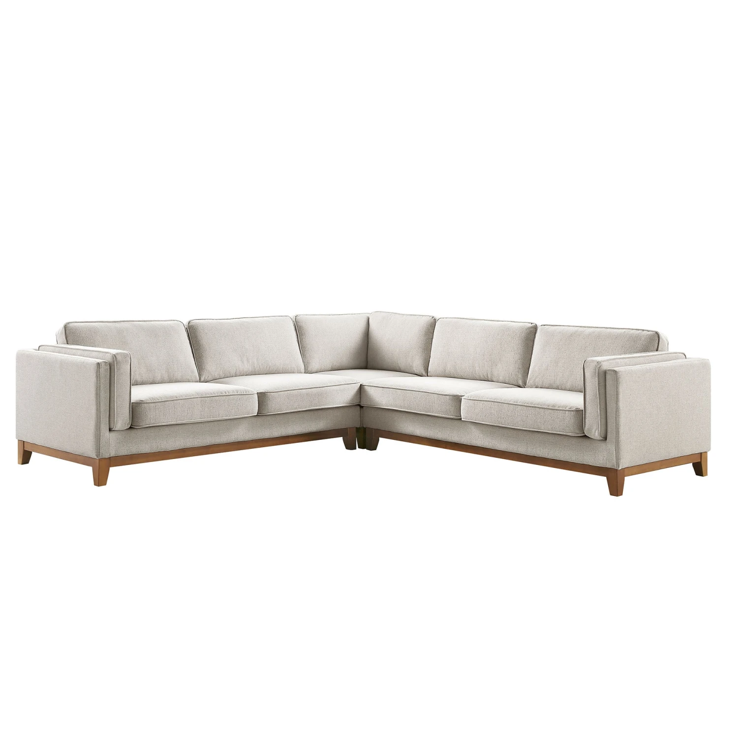 Dipley Oatmeal Woven Fabric Grande Corner Sofa 5 Dipley Oatmeal Woven Fabric Grande Corner Sofa - Image 5