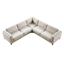 Dipley Oatmeal Woven Fabric Grande Corner Sofa 19 Dipley Oatmeal Woven Fabric Grande Corner Sofa -Daals Store GCSF 2399 OAT WOV LARGECORNER WB2