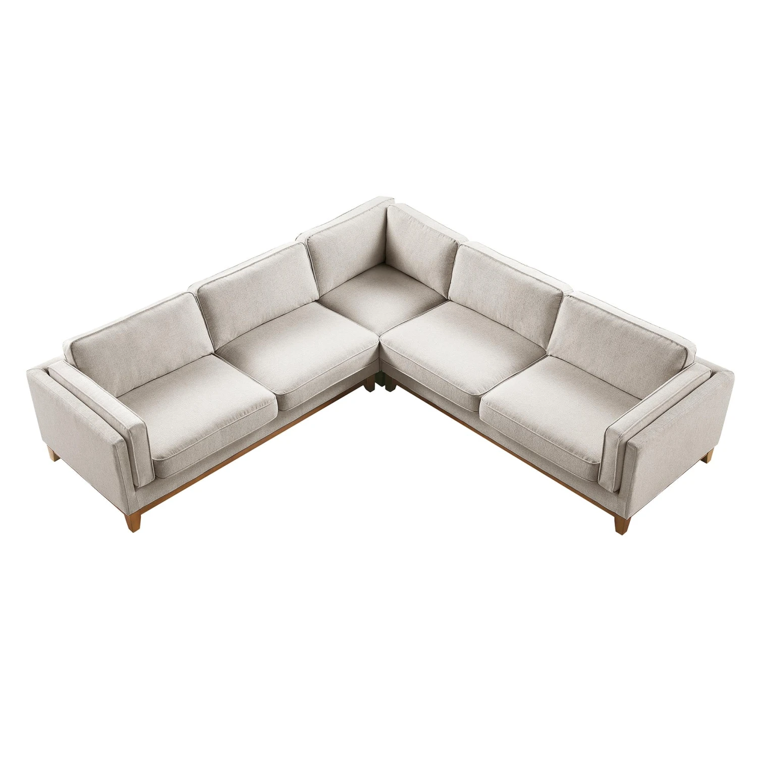 Dipley Oatmeal Woven Fabric Grande Corner Sofa 6 Dipley Oatmeal Woven Fabric Grande Corner Sofa - Image 6