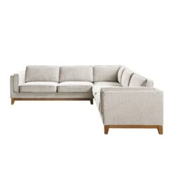 Dipley Oatmeal Woven Fabric Grande Corner Sofa 21 Dipley Oatmeal Woven Fabric Grande Corner Sofa -Daals Store GCSF 2399 OAT WOV LARGECORNER WB3