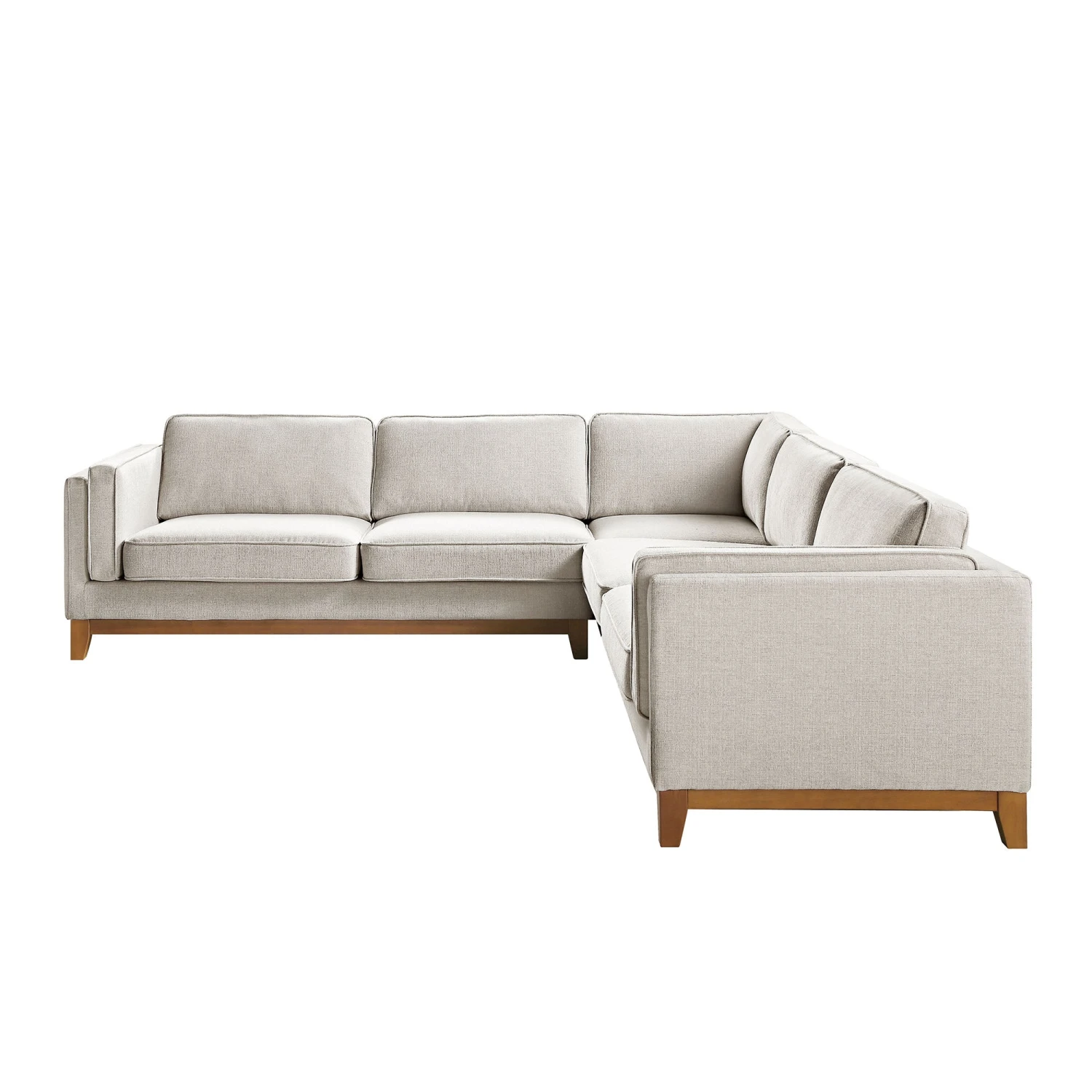 Dipley Oatmeal Woven Fabric Grande Corner Sofa 8 Dipley Oatmeal Woven Fabric Grande Corner Sofa - Image 8