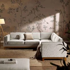 Dipley Oatmeal Woven Fabric Grande Corner Sofa 16 Dipley Oatmeal Woven Fabric Grande Corner Sofa -Daals Store GCSF 2399 OAT WOV LARGECORNER scene2