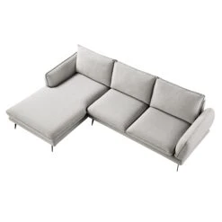 Obriel Grey Marl Fabric Sofa, Grande Chaise Sofa Left Hand Facing 15 Obriel Grey Marl Fabric Sofa, Grande Chaise Sofa Left Hand Facing -Daals Store GCSF 2400 GREY FAB LEFT WB1