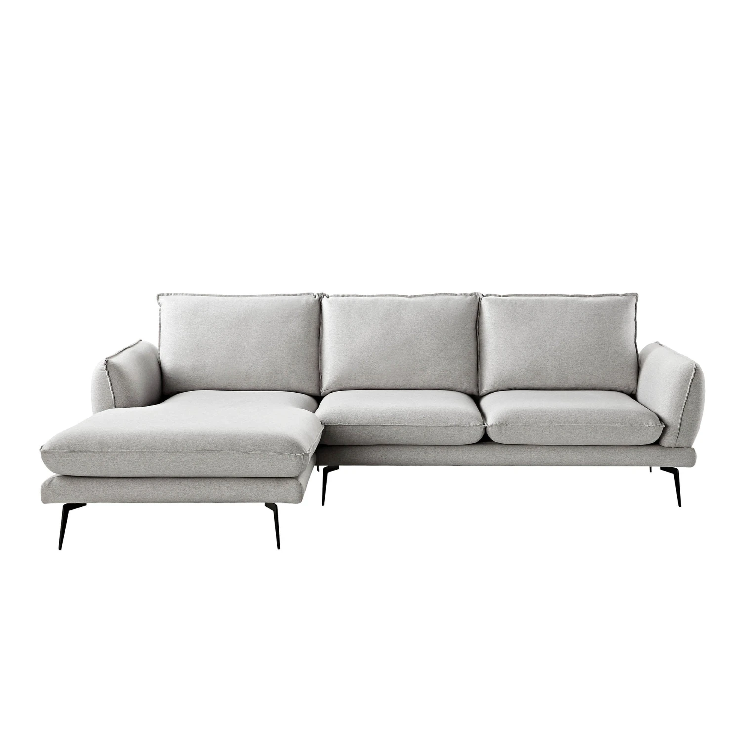Obriel Grey Marl Fabric Sofa, Grande Chaise Sofa Left Hand Facing 8 Obriel Grey Marl Fabric Sofa, Grande Chaise Sofa Left Hand Facing - Image 8