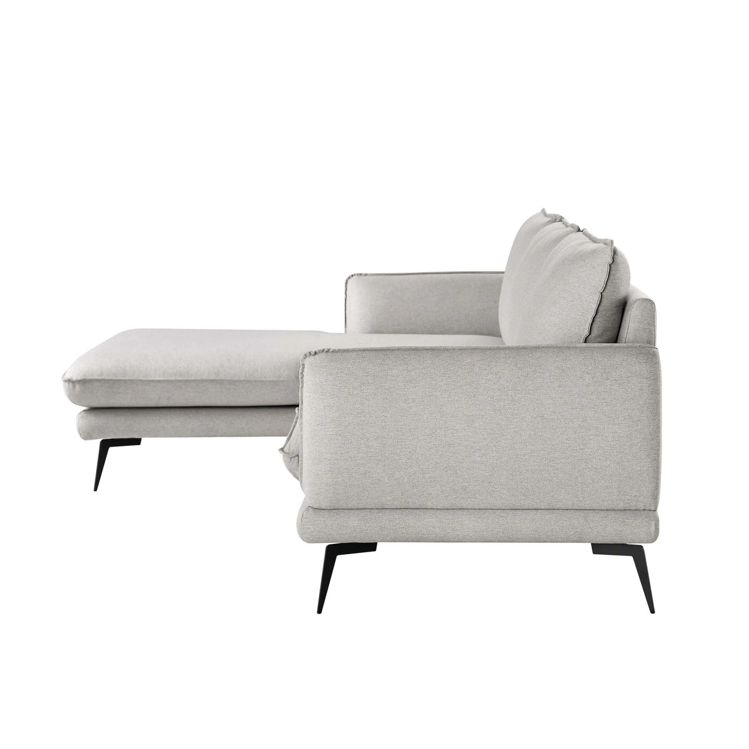 Obriel Grey Marl Fabric Sofa, Grande Chaise Sofa Left Hand Facing 10 Obriel Grey Marl Fabric Sofa, Grande Chaise Sofa Left Hand Facing - Image 10