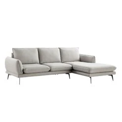 Obriel Grey Marl Fabric Sofa, Grande Chaise Sofa Right Hand Facing 15 Obriel Grey Marl Fabric Sofa, Grande Chaise Sofa Right Hand Facing -Daals Store GCSF 2400 GREY FAB RIGHT WB1