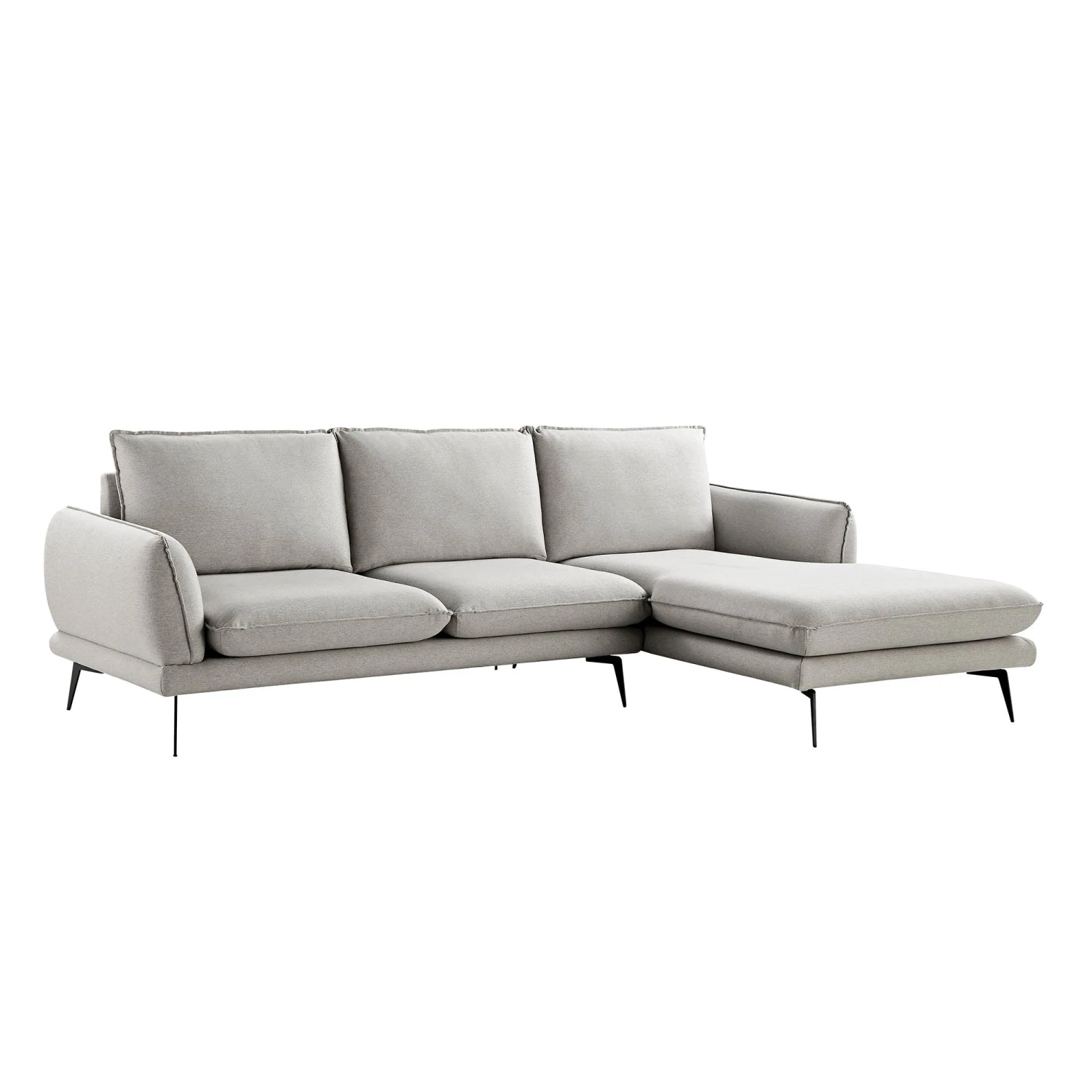 Obriel Grey Marl Fabric Sofa, Grande Chaise Sofa Right Hand Facing 5 Obriel Grey Marl Fabric Sofa, Grande Chaise Sofa Right Hand Facing - Image 5