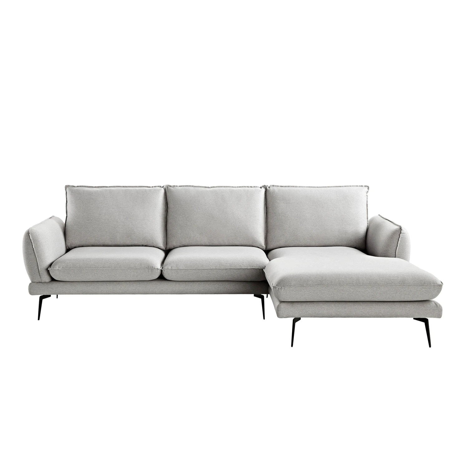 Obriel Grey Marl Fabric Sofa, Grande Chaise Sofa Right Hand Facing 6 Obriel Grey Marl Fabric Sofa, Grande Chaise Sofa Right Hand Facing - Image 6