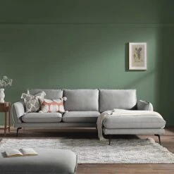 Obriel Grey Marl Fabric Sofa, Grande Chaise Sofa Right Hand Facing 13 Obriel Grey Marl Fabric Sofa, Grande Chaise Sofa Right Hand Facing -Daals Store GCSF 2400 GREY FAB RIGHT scene2