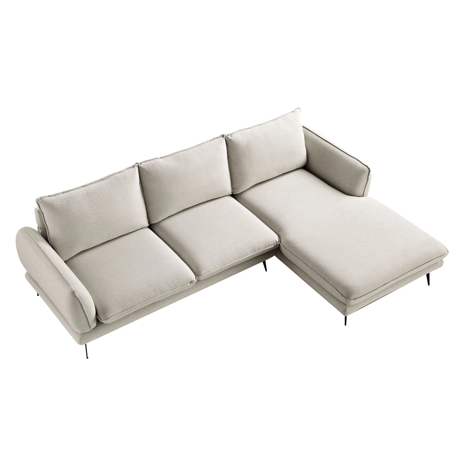 Obriel Oatmeal Fabric Sofa, Grande Chaise Sofa Right Hand Facing 9 Obriel Oatmeal Fabric Sofa, Grande Chaise Sofa Right Hand Facing - Image 9