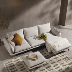 Obriel Oatmeal Fabric Sofa, Grande Chaise Sofa Right Hand Facing 13 Obriel Oatmeal Fabric Sofa, Grande Chaise Sofa Right Hand Facing -Daals Store GCSF 2400 OAT FAB RIGHT scene2