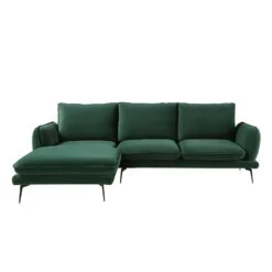 Obriel Forest Green Velvet Sofa, Grande Chaise Sofa Left Hand Facing 16 Obriel Forest Green Velvet Sofa, Grande Chaise Sofa Left Hand Facing -Daals Store GCSF 2400 PINE VEL LEFT WB2