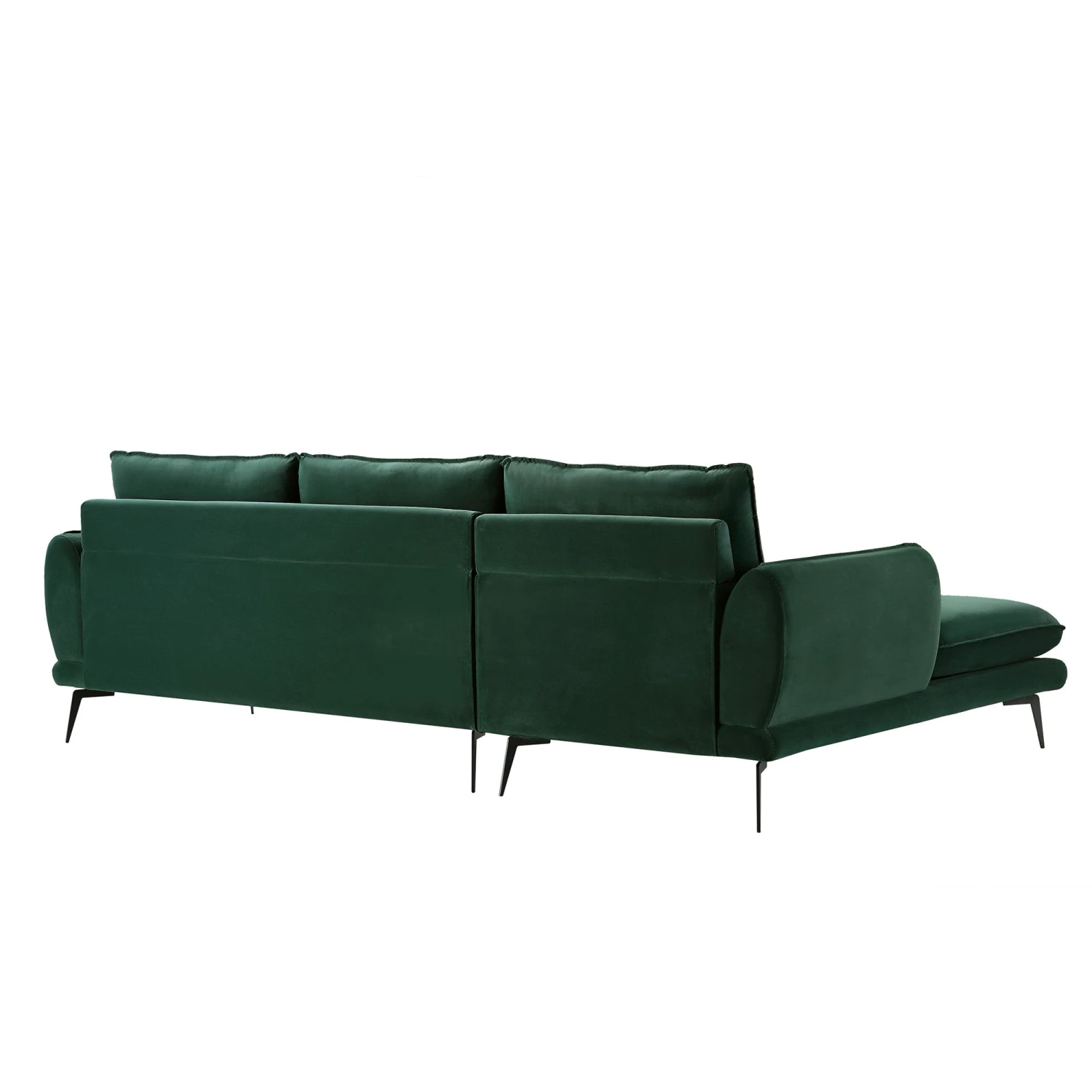 Obriel Forest Green Velvet Sofa, Grande Chaise Sofa Left Hand Facing 11 Obriel Forest Green Velvet Sofa, Grande Chaise Sofa Left Hand Facing - Image 11