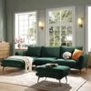 Obriel Forest Green Velvet Sofa, Grande Chaise Sofa Left Hand Facing 18 Obriel Forest Green Velvet Sofa, Grande Chaise Sofa Left Hand Facing -Daals Store GCSF 2400 PINE VEL LEFT main