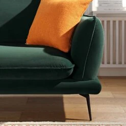 Obriel Forest Green Velvet Sofa, Grande Chaise Sofa Left Hand Facing 14 Obriel Forest Green Velvet Sofa, Grande Chaise Sofa Left Hand Facing -Daals Store GCSF 2400 PINE VEL LEFT scene3