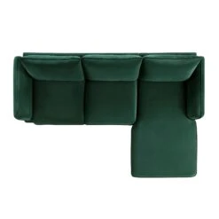 Obriel Forest Green Velvet Sofa, Grande Chaise Sofa Right Hand Facing 16 Obriel Forest Green Velvet Sofa, Grande Chaise Sofa Right Hand Facing -Daals Store GCSF 2400 PINE VEL RIGHT WB3