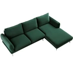 Obriel Forest Green Velvet Sofa, Grande Chaise Sofa Right Hand Facing 17 Obriel Forest Green Velvet Sofa, Grande Chaise Sofa Right Hand Facing -Daals Store GCSF 2400 PINE VEL RIGHT WB4
