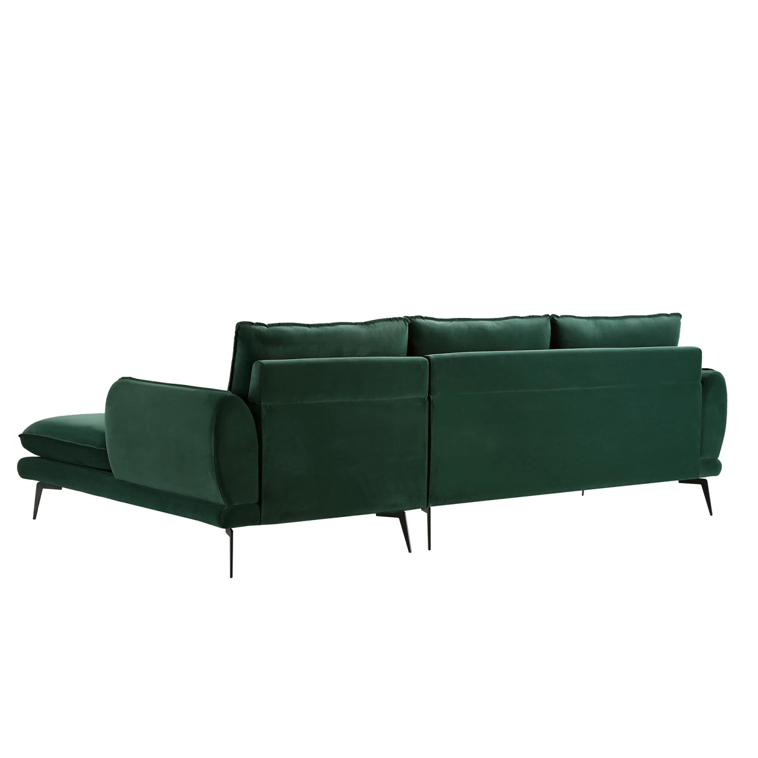 Obriel Forest Green Velvet Sofa, Grande Chaise Sofa Right Hand Facing 10 Obriel Forest Green Velvet Sofa, Grande Chaise Sofa Right Hand Facing - Image 10