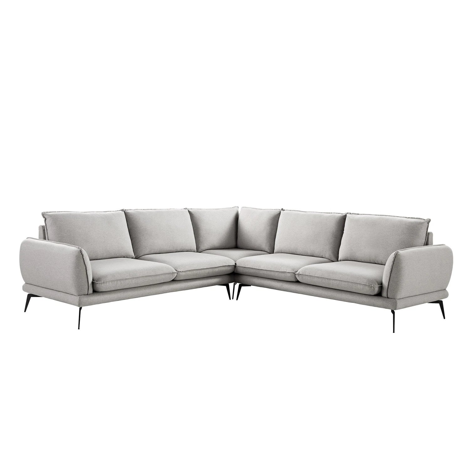 Obriel Grey Marl Fabric Grande Corner Sofa 5 Obriel Grey Marl Fabric Grande Corner Sofa - Image 5