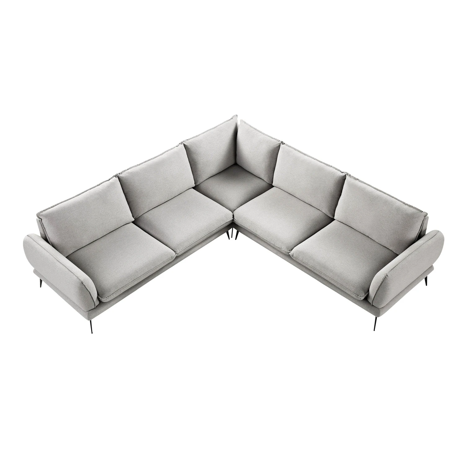 Obriel Grey Marl Fabric Grande Corner Sofa 6 Obriel Grey Marl Fabric Grande Corner Sofa - Image 6