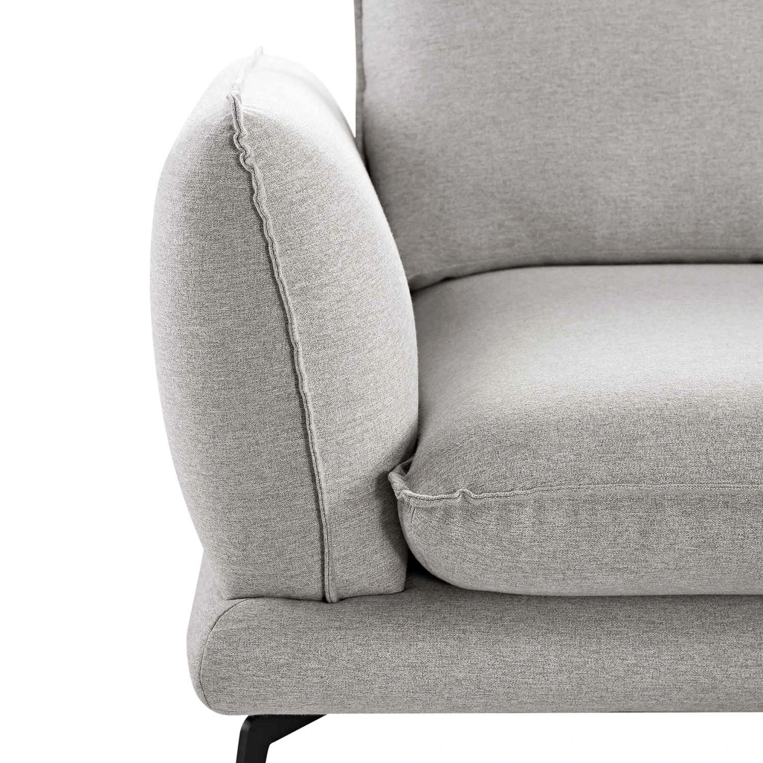 Obriel Grey Marl Fabric Grande Corner Sofa 11 Obriel Grey Marl Fabric Grande Corner Sofa - Image 11