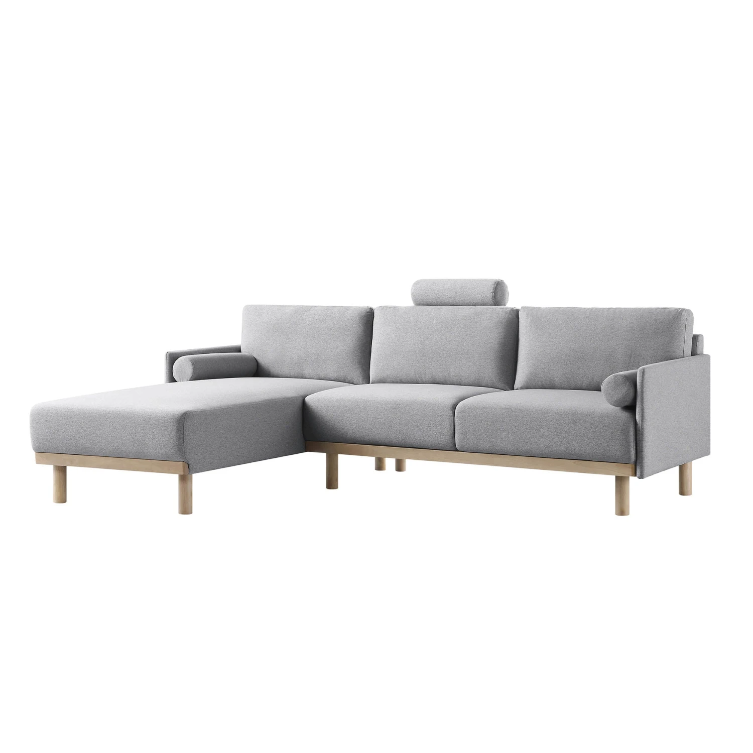 Timber Grey Marl Fabric Sofa, Large 3-Seater Chaise Sofa Left Hand Facing 5 Timber Grey Marl Fabric Sofa, Large 3-Seater Chaise Sofa Left Hand Facing - Image 5