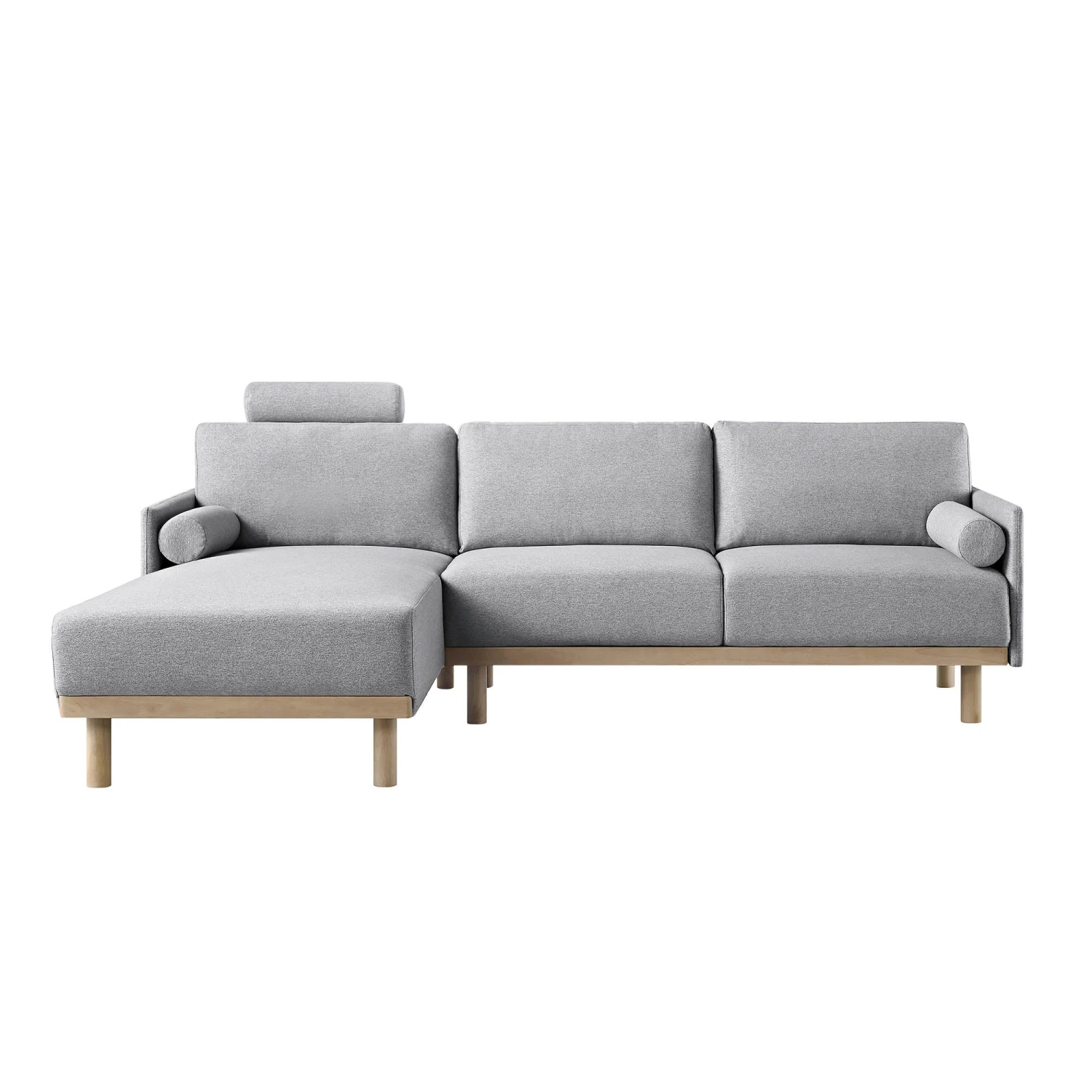 Timber Grey Marl Fabric Sofa, Large 3-Seater Chaise Sofa Left Hand Facing 6 Timber Grey Marl Fabric Sofa, Large 3-Seater Chaise Sofa Left Hand Facing - Image 6