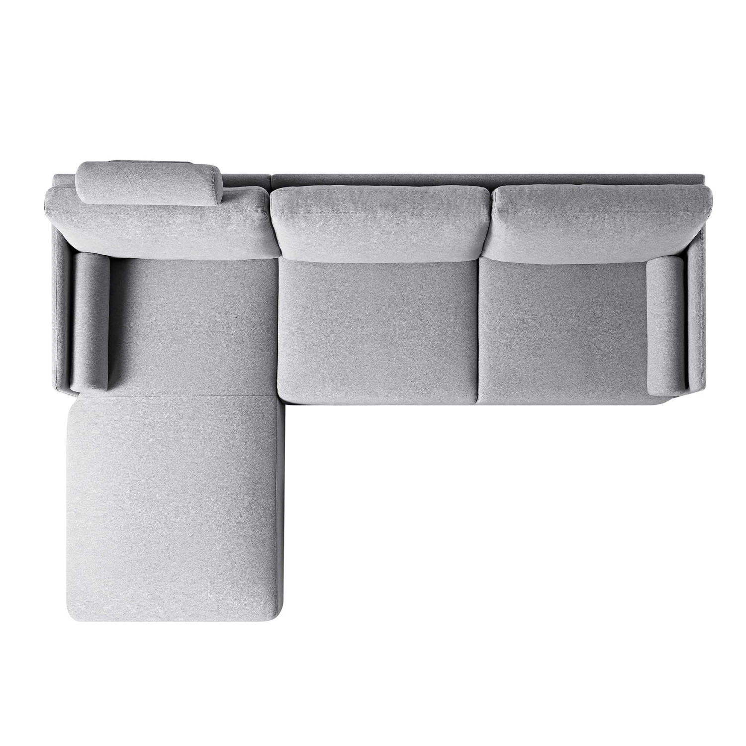 Timber Grey Marl Fabric Sofa, Large 3-Seater Chaise Sofa Left Hand Facing 8 Timber Grey Marl Fabric Sofa, Large 3-Seater Chaise Sofa Left Hand Facing - Image 8
