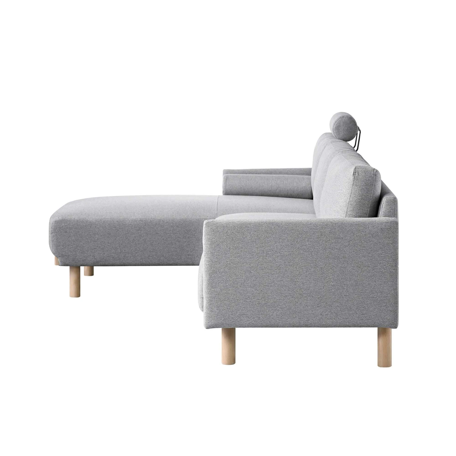 Timber Grey Marl Fabric Sofa, Large 3-Seater Chaise Sofa Left Hand Facing 11 Timber Grey Marl Fabric Sofa, Large 3-Seater Chaise Sofa Left Hand Facing - Image 11