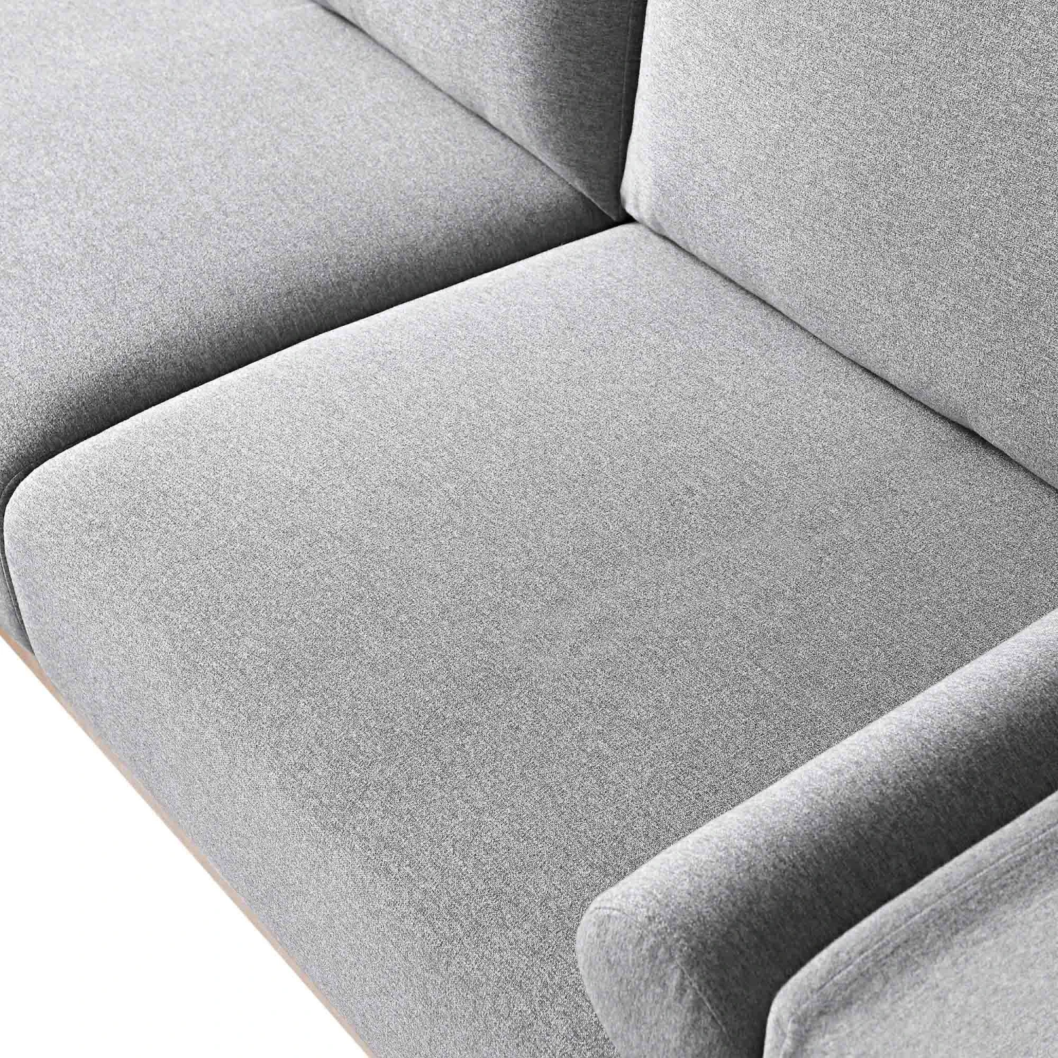 Timber Grey Marl Fabric Sofa, Large 3-Seater Chaise Sofa Left Hand Facing 12 Timber Grey Marl Fabric Sofa, Large 3-Seater Chaise Sofa Left Hand Facing - Image 12