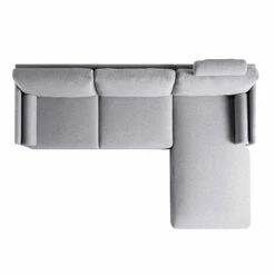 Timber Grey Marl Fabric Sofa, Large 3-Seater Chaise Sofa Right Hand Facing -Daals Store GCSF 2402 GREY FAB RIGHT WB3