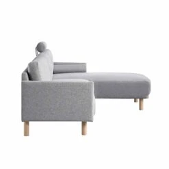 Timber Grey Marl Fabric Sofa, Large 3-Seater Chaise Sofa Right Hand Facing -Daals Store GCSF 2402 GREY FAB RIGHT WB4