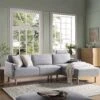 Timber Grey Marl Fabric Sofa, Large 3-Seater Chaise Sofa Right Hand Facing -Daals Store GCSF 2402 GREY FAB RIGHT main