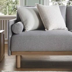 Timber Grey Marl Fabric Sofa, Large 3-Seater Chaise Sofa Right Hand Facing -Daals Store GCSF 2402 GREY FAB RIGHT scene3