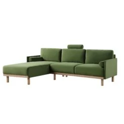 Timber Fern Green Velvet Sofa, Large 3-Seater Chaise Sofa Left Hand Facing 18 Timber Fern Green Velvet Sofa, Large 3-Seater Chaise Sofa Left Hand Facing -Daals Store GCSF 2402 MOSS VEL LEFT WB1