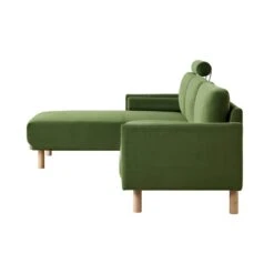 Timber Fern Green Velvet Sofa, Large 3-Seater Chaise Sofa Left Hand Facing 22 Timber Fern Green Velvet Sofa, Large 3-Seater Chaise Sofa Left Hand Facing -Daals Store GCSF 2402 MOSS VEL LEFT WB4