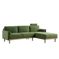 Timber Fern Green Velvet Sofa, Large 3-Seater Chaise Sofa Right Hand Facing 19 Timber Fern Green Velvet Sofa, Large 3-Seater Chaise Sofa Right Hand Facing -Daals Store GCSF 2402 MOSS VEL RIGHT WB2